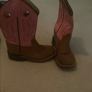 Pink and Brown Cowboy Boots